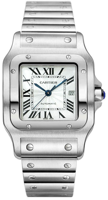 Cartier Santos Stainless Steel Mens Automatic Wristwatch-W20055D6