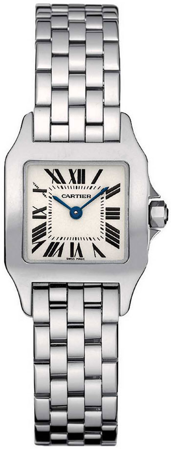 Cartier Santos Demoiselle Stainless Steel Ladies Swiss Quartz Wristwatch-W25064Z5