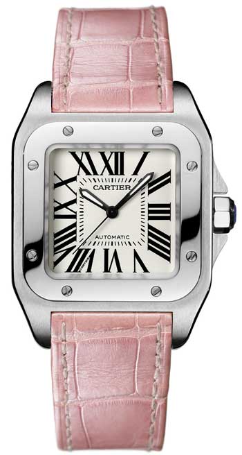 Cartier Santos 100 Fashionable Ladies Automatic Wristwatch-W20126X8