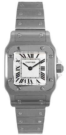 Cartier Santos Series Fashionable Ladies Swiss Quartz Wristwatch-W20056D6