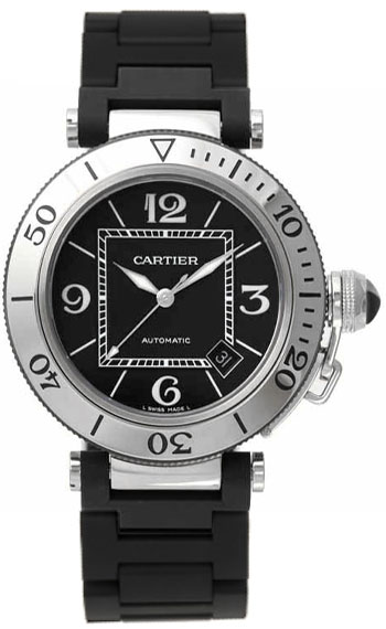 Cartier Pasha Fashionable Stainless Steel Mens Automatic Wristwatch-W31077U2