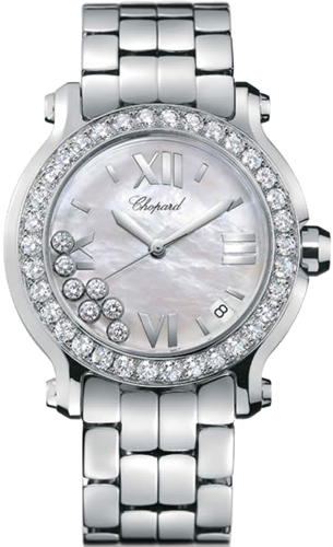 Chopard Happy Sport Series Stainless Steel Ladies Swiss Quartz Watch 278478-20