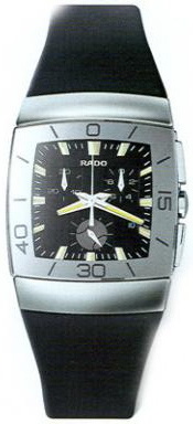 Rado Sintra Series Chronograph Ceramic Quartz Mens Watch R13600139 in Black