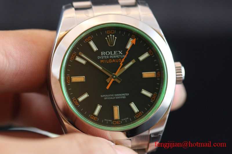 Rolex Green Crystal Milgauss Watch 116400GV-72400