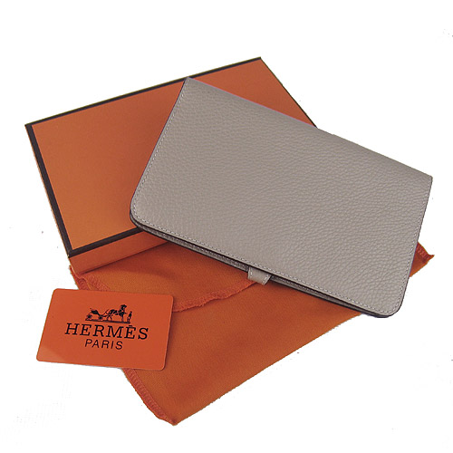 Hermes Dogon Wallet Travel Case H001 Grey