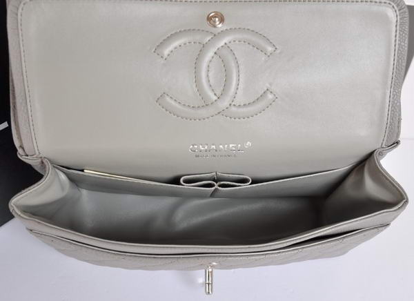 Chanel A1112 2.55 Series Flap Bag Original Caviar Leather Grey