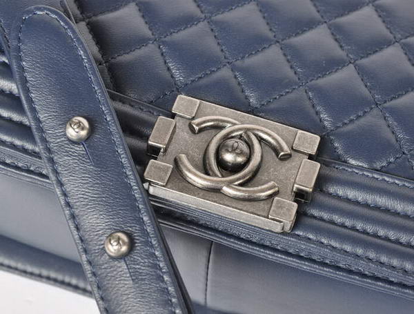 Hot Style Chanel A67086 Royalblue Le Boy Flap Shoulder Bag Silver