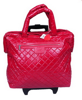 Chanel CoCo Cocoon Quilted Nylon Trolley A47205 Red