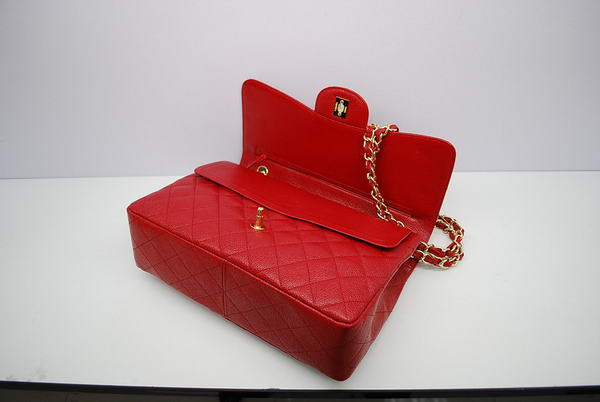 Chanel Jumbo Double Flaps Bag Red Original Caviar Leather A36097 Gold