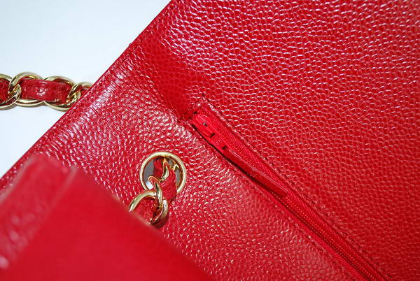 Chanel Jumbo Double Flaps Bag Red Original Caviar Leather A36097 Gold