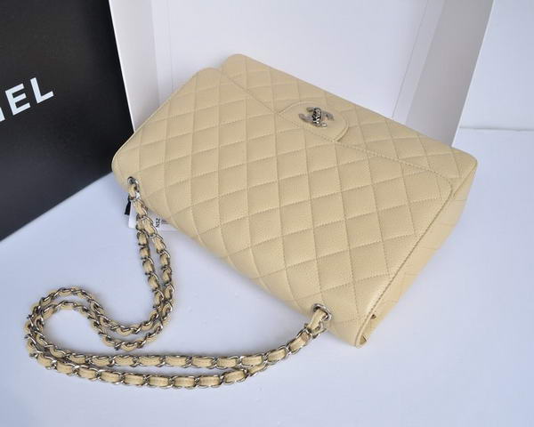 Chanel Original Caviar Leather Jumbo Flap Bag A47600 Apricot