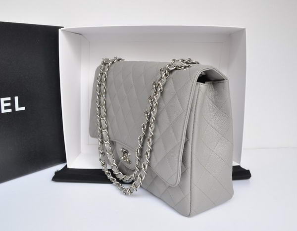 Chanel Original Caviar Leather Jumbo Flap Bag A47600 Grey