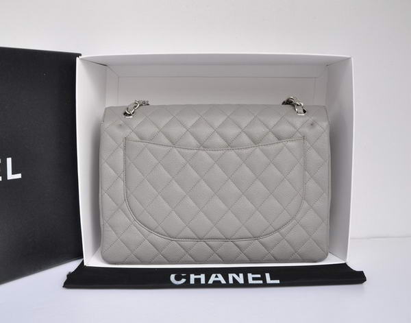 Chanel Original Caviar Leather Jumbo Flap Bag A47600 Grey