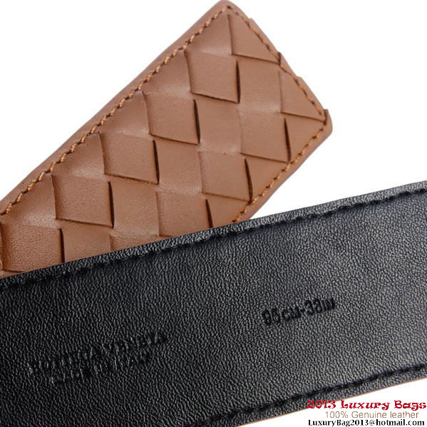 Bottega Veneta Intrecciato Nappa Belt Apricot