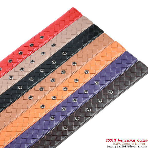 Bottega Veneta Intrecciato Nappa Belt Apricot