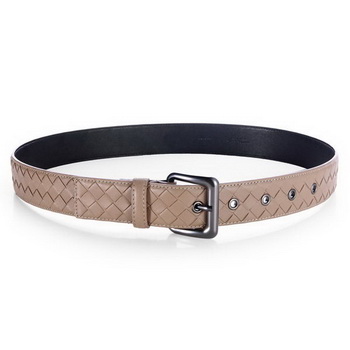 Bottega Veneta Intrecciato Nappa Belt Grey