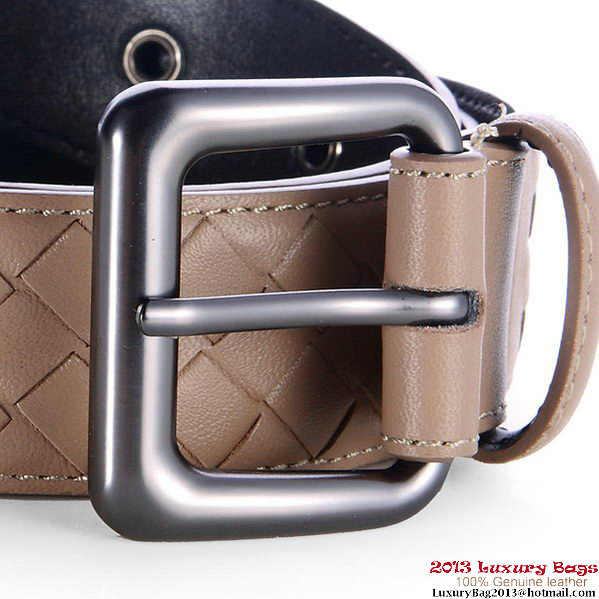 Bottega Veneta Intrecciato Nappa Belt Grey