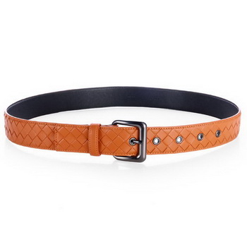 Bottega Veneta Intrecciato Nappa Belt Orange