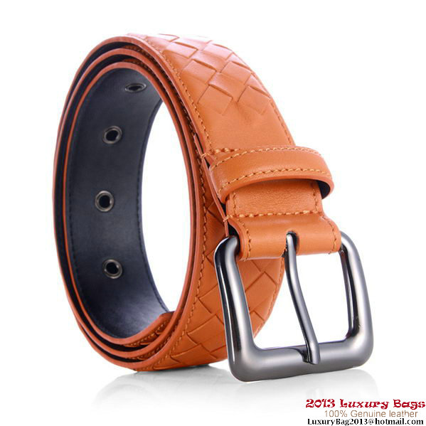 Bottega Veneta Intrecciato Nappa Belt Orange