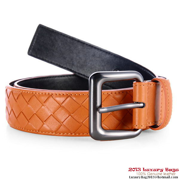 Bottega Veneta Intrecciato Nappa Belt Orange