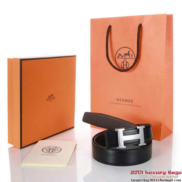 Hermes 43mm Saffiano Leather Belt HB102-7