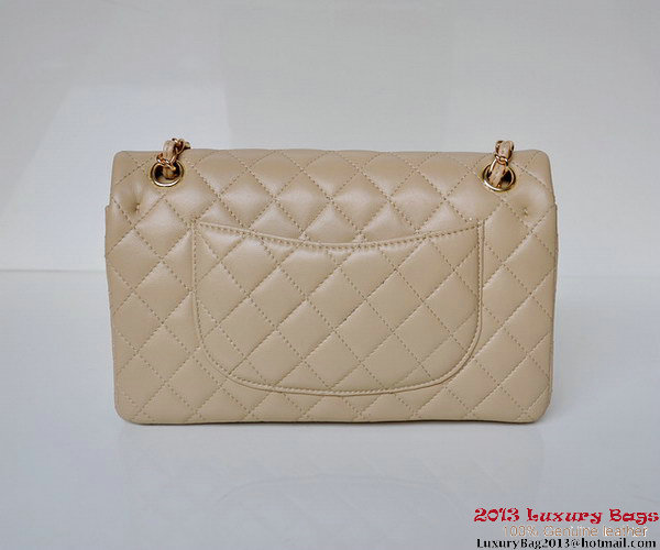 Chanel A01112 Classic Flap Bag Apricot Sheepskin Gold