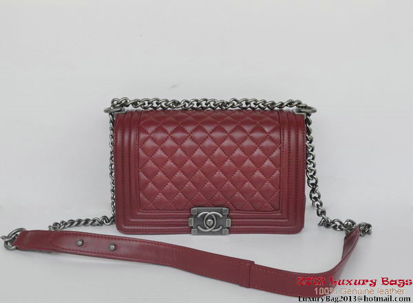 Boy Chanel Flap Shoulder Bag A67086 Sheepskin Bordeaux