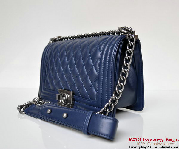 Boy Chanel Flap Shoulder Bag A67086 Sheepskin RoyalBlue