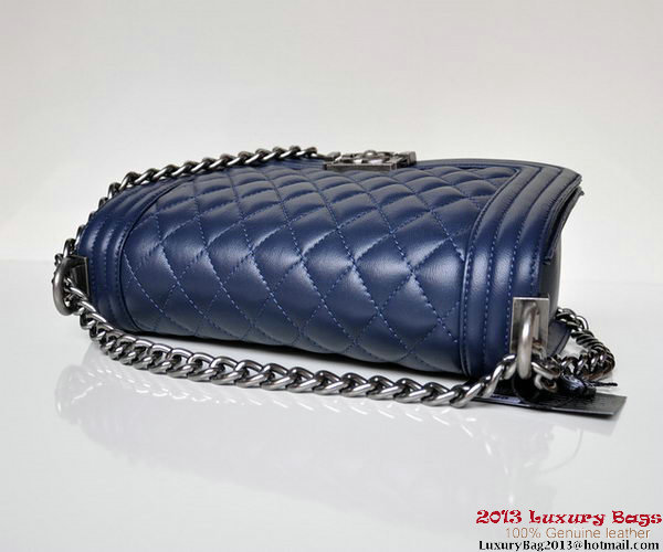 Boy Chanel Flap Shoulder Bag A67086 Sheepskin RoyalBlue