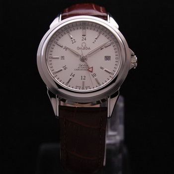 OMEGA DE VILLE Automatic Chronometer Steel on Brown Leather Strap OM77201