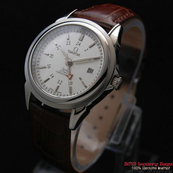 OMEGA DE VILLE Automatic Chronometer Steel on Brown Leather Strap OM77201