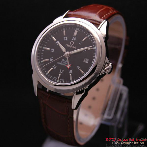 OMEGA DE VILLE Automatic Chronometer Steel on Brown Leather Strap OM77203