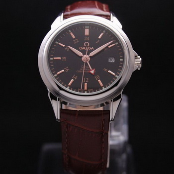 OMEGA DE VILLE Automatic Chronometer Steel on Brown Leather Strap OM77218