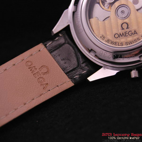 OMEGA DE VILLE CO-AXIAL CHRONOSCOPE Red Gold on Black Leather Strap OM77421