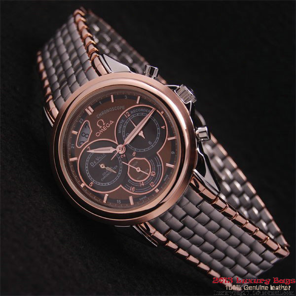 OMEGA DE VILLE CO-AXIAL CHRONOSCOPE Red Gold on Steel Strap OM77430