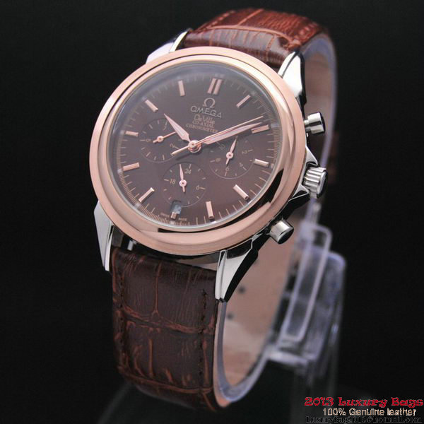 OMEGA DE VILLE CO-AXIAL Chronometer Red Gold on Brown Leather Strap OM77509