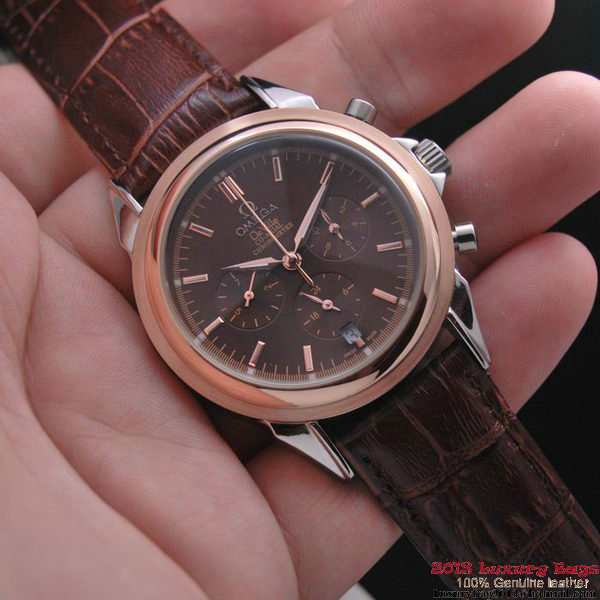 OMEGA DE VILLE CO-AXIAL Chronometer Red Gold on Brown Leather Strap OM77509