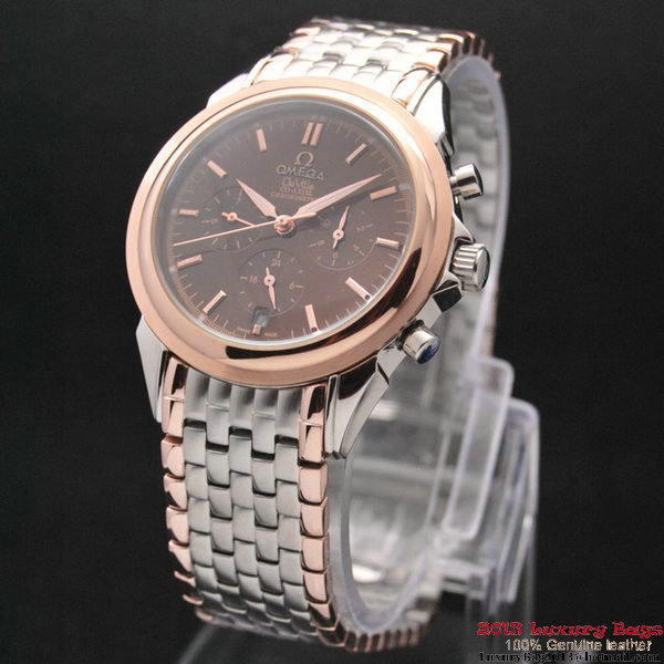 OMEGA DE VILLE CO-AXIAL Chronometer Red Gold on Steel Strap OM77516