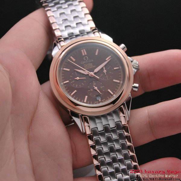 OMEGA DE VILLE CO-AXIAL Chronometer Red Gold on Steel Strap OM77516