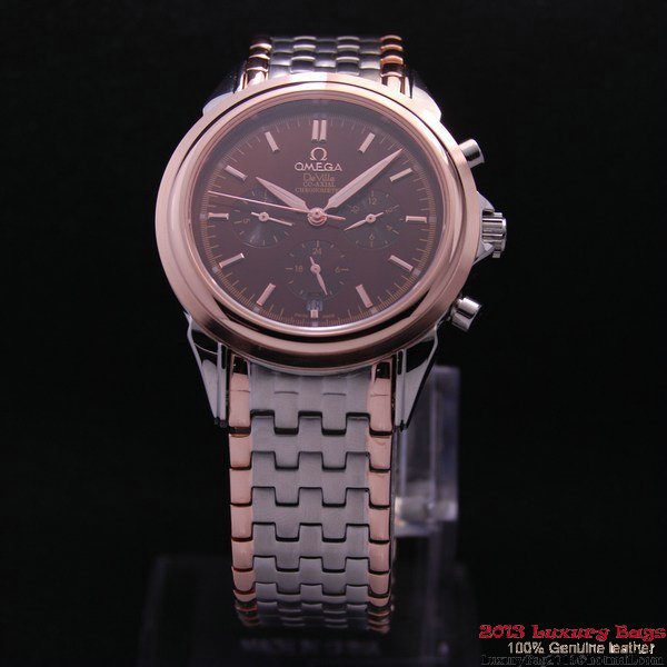 OMEGA DE VILLE CO-AXIAL Chronometer Red Gold on Steel Strap OM77516