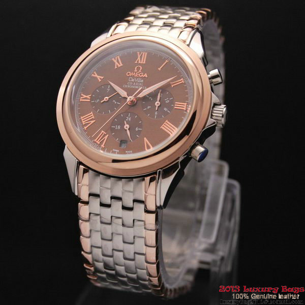 OMEGA DE VILLE CO-AXIAL Chronometer Red Gold on Steel Strap OM77518