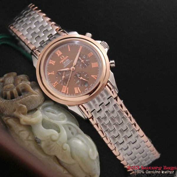 OMEGA DE VILLE CO-AXIAL Chronometer Red Gold on Steel Strap OM77518