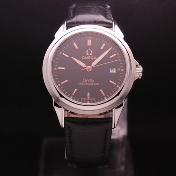 OMEGA DE VILLE Chronometer Steel on Black Strap OM77304