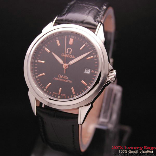 OMEGA DE VILLE Chronometer Steel on Black Strap OM77304