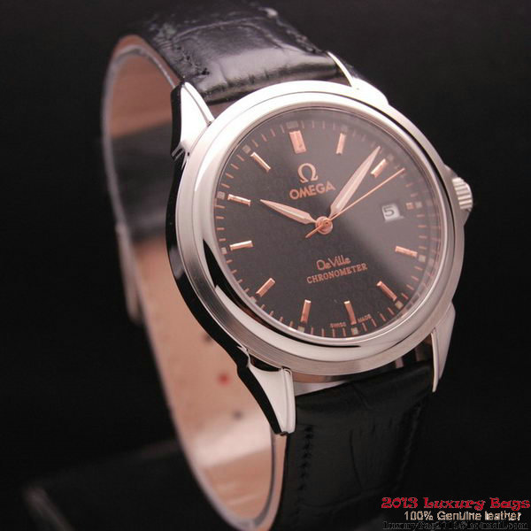 OMEGA DE VILLE Chronometer Steel on Black Strap OM77304