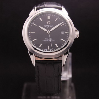 OMEGA DE VILLE Chronometer Steel on Black Strap OM77308