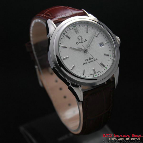 OMEGA DE VILLE Chronometer Steel on Brown Strap OM77305