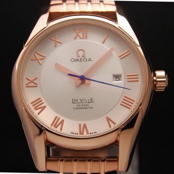 OMEGA DE VILLE Co-AXIAL CHRONOMETER Red Gold on Red Gold Strap OM77027