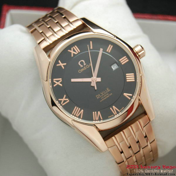 OMEGA DE VILLE Co-AXIAL CHRONOMETER Red Gold on Red Gold Strap OM77028