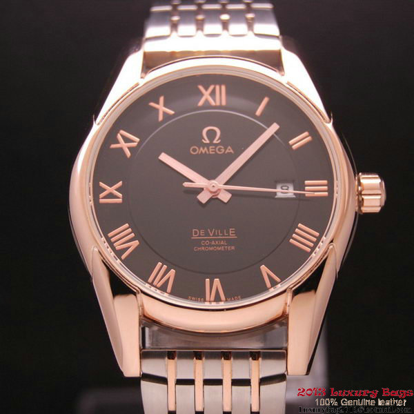 OMEGA DE VILLE Co-AXIAL CHRONOMETER Red Gold on Steel Strap OM77019